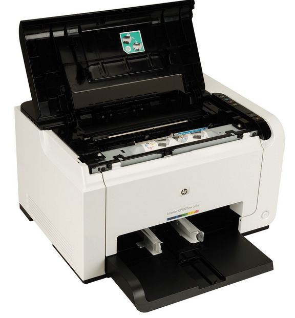HP LaserJet Pro CP 1025 imprimante laser ouverte toner